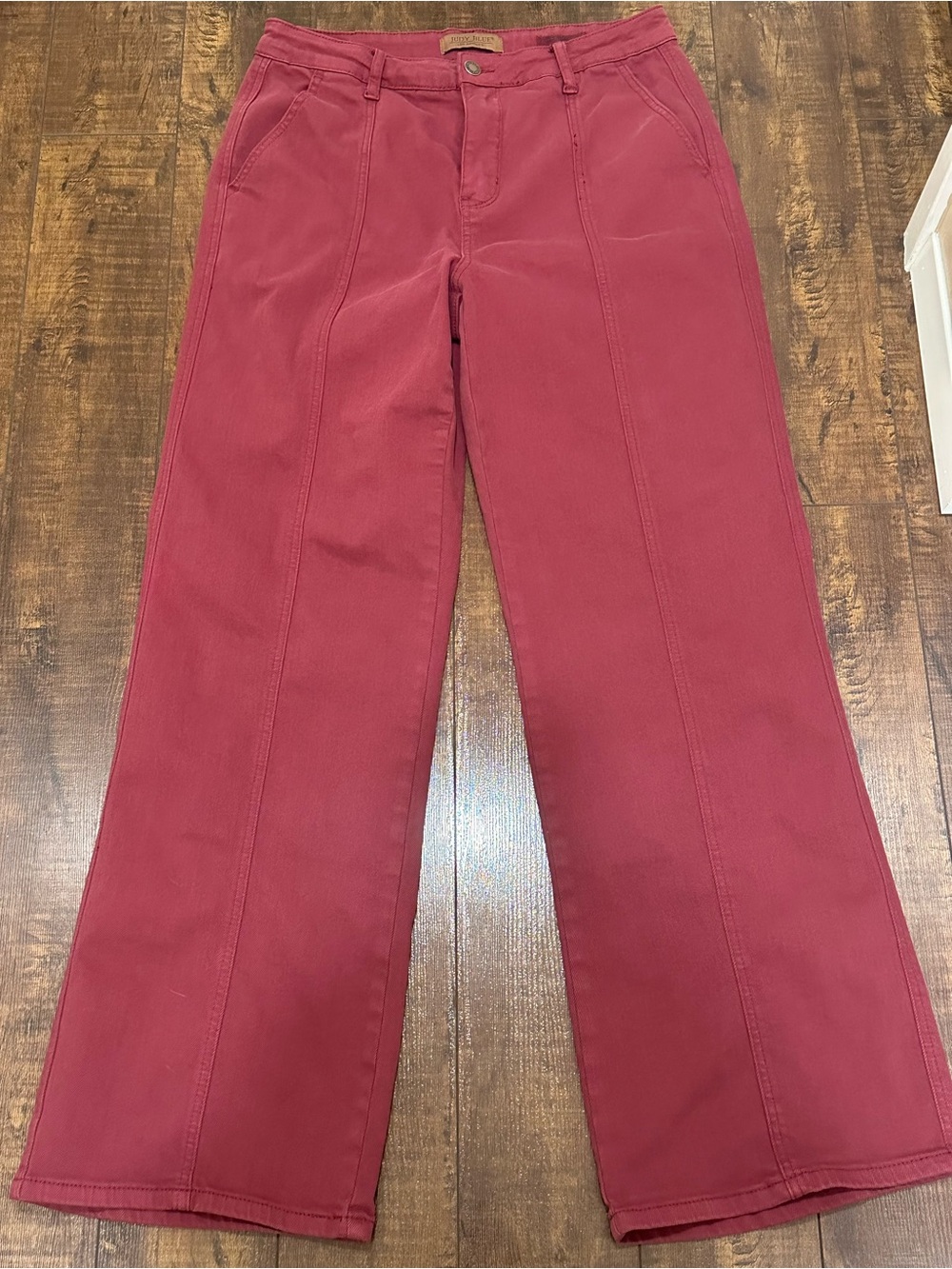 Judy Blue Wine Red Wide Leg Jeans